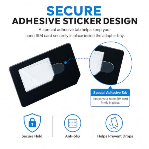 Sim Card Adapter Nano Micro - Standard 4 in 1 Converter Kit with Steel Tray Eject Pin (White) - color: White