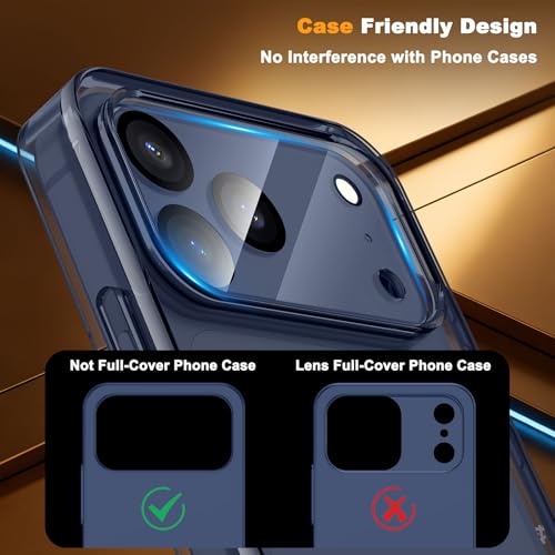 YWXTW 4 Pack Camera Lens Protector Compatible with iPhone 17 Pro (6.3 Inch), Full Coverage Tempered Glass Camera Lens Cover, [Night Shooting Mode] 0 Bubbles Case Friendly, High Definition - color: Clear, size: iPhone 17 Pro