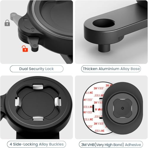 Bike Phone Mount Holder, Aluminum Bicycle Stem Clamp for MTB Road Cycling - style: Quad-Clip Stem Cap Mount