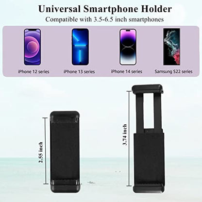PRAQECZ Universal Cell Phone Tripod Mount Adapter, Phone Holder Clip Connector Head Used for Monopod Selfie Stick Travel Mini Flexible Tripod and More (2 Pack) - style: 2 pack