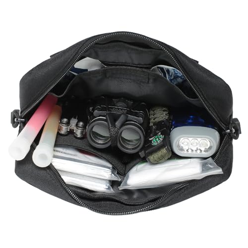 Mini Heavy Duty Tactical Belt Pouch for Men - Small Molle Pouch,Admin Pouch - color: black-big Horizontal pouches
