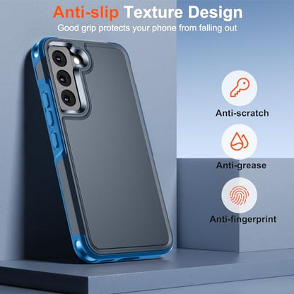zapica Designed for Samsung Galaxy S22 Case, Deep Blue | Military Grade Drop Protection, Dual Layer Structure Design, Heavy Duty Shockproof Non-Slip Phone Cover - color: Deep Blue, size: Samsung Galaxy S22 6.1''