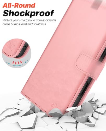OCASE for iPhone 17 Pro Detachable Wallet Case with Card Holder, 2 in 1 PU Leather Flip Folio with RFID Blocking Stand Wrist Strap Shockproof Phone Cover 6.3 Inch 2025, Light Pink - color: Light Pink, size: iPhone 17 Pro