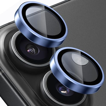 Compatible with iphone 17 Camera Lens Protector [1 Set ], Individual Lens Protectors, Scratch-Resistant Ultra-Thin Tempered Glass with Aluminum Edging, for Apple iphone17 Phone 6.3 inch (Blue)