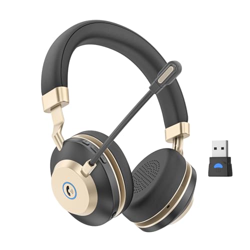 Earbay Wireless Headset with Microphone, AI Noise Cancelling & Dongle