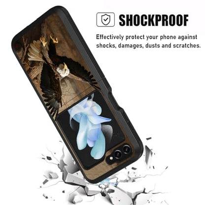 for Samsung Galaxy Z Flip 5 Case, Heavy Duty Dual Layer Hybrid Military Grade Shockproof Drop Folding Protective Cover for Samsung Galaxy Z Flip 5 5G 2023, American Bald Eagle - color: American Bald Eagle