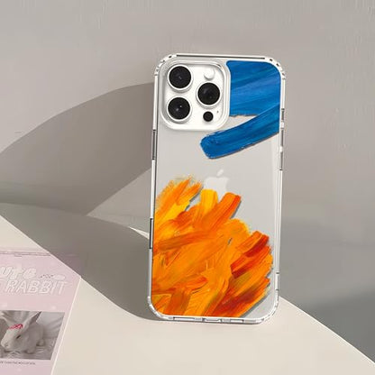 IAIYOXI Clear Case for iPhone 16, [Crystal Clear Military-Grade Drop Protection], Non-Yellowing, Slim Lightweight Transparent TPU Bumper Phone Case Cover Design - Oil Ink - color: Oil Painting Ink, size: iPhone 16