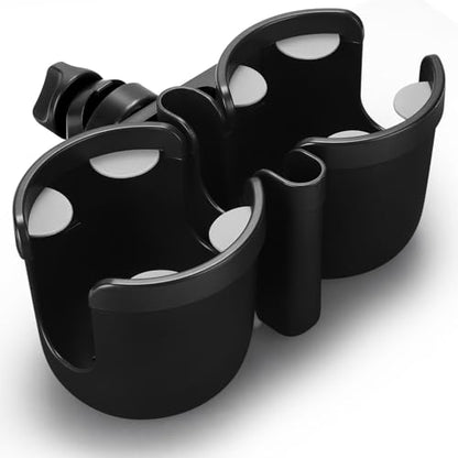 Accmor Stroller Cup Holder with Phone Holder, Bike Cup Holder, Universal Cup Holder for Uppababy Nuna Strollers, 2-in-1 Drinks Holder for Walker, Wheelchair, Scooter - color: Double Holder-Other Shape