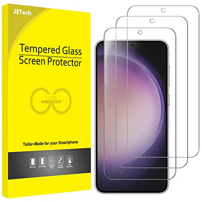 JETech Screen Protector for Samsung Galaxy S23 Plus, 3-Pack | HD Clear, Fingerprint ID Compatible, Anti-Scratch Glass - size: Galaxy S23 Plus