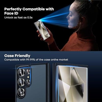 AACL 3-Pack for Samsung Galaxy S24 Ultra Screen Protector Tempered Glass