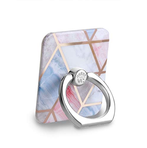 Velvet Caviar Cell Phone Ring Holder - Finger Ring & Stand - Improves Phone Grip Compatible with iPhone, Galaxy and Most Cases (Except Silicone/Leather) - Geometric Marble - color: Geometric Marble
