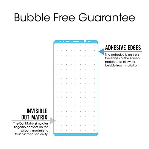amFilm (2 Pack Glass Screen Protector for Samsung Galaxy Note 8, Full Screen Coverage, 3D Curved Tempered Glass, Dot Matrix with Easy Installation Tray