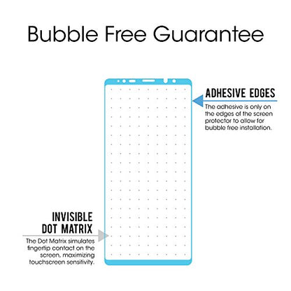 amFilm (2 Pack Glass Screen Protector for Samsung Galaxy Note 8, Full Screen Coverage, 3D Curved Tempered Glass, Dot Matrix with Easy Installation Tray