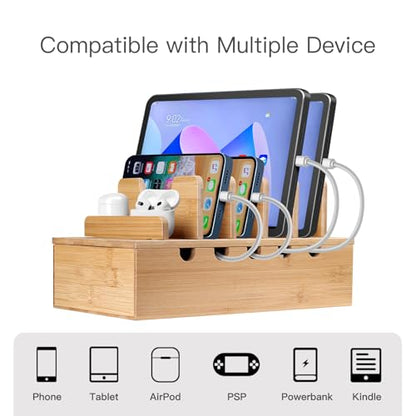 MINCORD Bamboo Charging Station for Multiple Devices