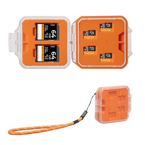 K&F CONCEPT 12 Slots Memory Card Case, Removable Card Slots - size: For 8 Micro SD(TF)+2 SD+2 CF