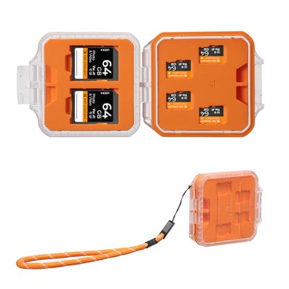K&F CONCEPT 12 Slots Memory Card Case, Removable Card Slots - size: For 8 Micro SD(TF)+2 SD+2 CF