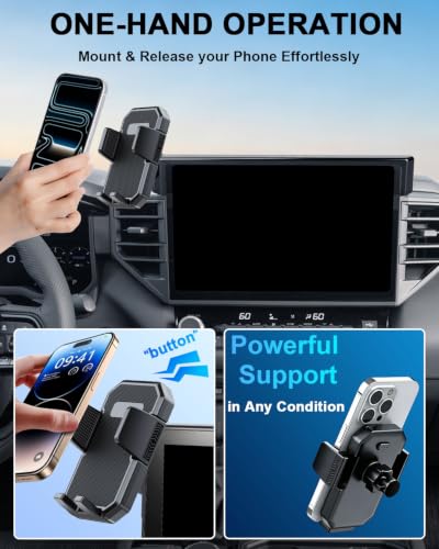 PZK Car Phone Mount for Toyota Tundra 2022-2026 /Sequoia 2023-2026 14-Inch - color: Auto Lock, size: Tundra 2022-2026/Sequoia 2023-2026 (14 inch)