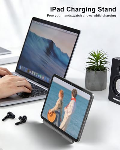 YACAISI Magnetic Wireless Charger for iPad 10th Generation, iPad (A16) Only, 18W iPad Tablet Fast Charging Stand Smart Connector Alloy Wireless Charging iPad with USB-C Cord Cable