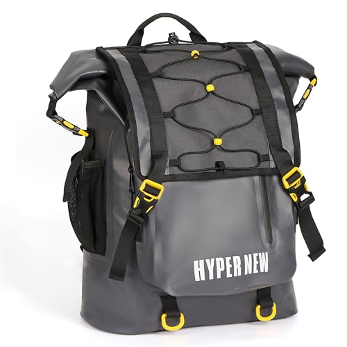 30L Dry Backpack Waterproof, Dry Backpack for Men Women, Ideal for Kayaking, Boating, Paddle Boarding, Fishing, Hiking, Camping & Outdoor Travel Essentials - color: Grey