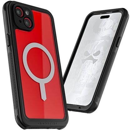 Ghostek Nautical Waterproof Apple iPhone 15 Plus Case with Holster Belt Clip - Screen & Camera Protector, MagSafe Compatible, Rugged Heavy Duty (6.7 Inch, Clear) - color: Clear, size: iPhone 15 Plus