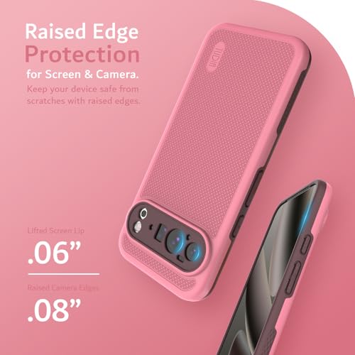 TUDIA MergeGrip [Military Grade] Cases for Google Pixel 10 Pro XL (2025), [Drop Tested] Dual-Layer Shockproof Rugged Slim Anti-Slip Heavy Duty Protective Phone Case Pixel Pro 10 XL Cover – Smokey Pink - color: Smokey Pink, size: Pixel 10 Pro XL