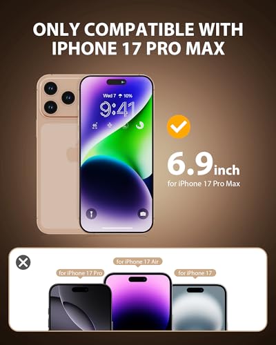 PDDKISS 2 Pack Privacy Screen Protector for iPhone 17 Pro Max - size: for iPhone 17 Pro Max - 6.9 Inch Black