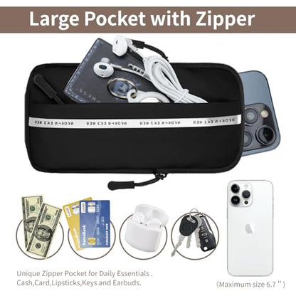 3-in-1 Multi-Function Phone Bag: Sports Armband + Small Crossbody Body Bag + Outdoor Hanging Pack for Running, Walking, Hiking, Gym, Travel (Fits iPhone & Android) - color: Black-Reflective Style