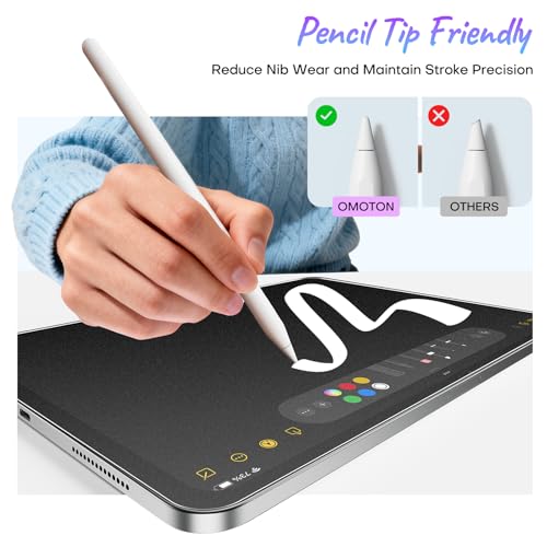 OMOTON PAPERSENSE Paper Screen Protector for iPad Air 5/4th & iPad Pro 11 - size: Pro 11'' (2022-2018), Air 10.9" (5th/4th)