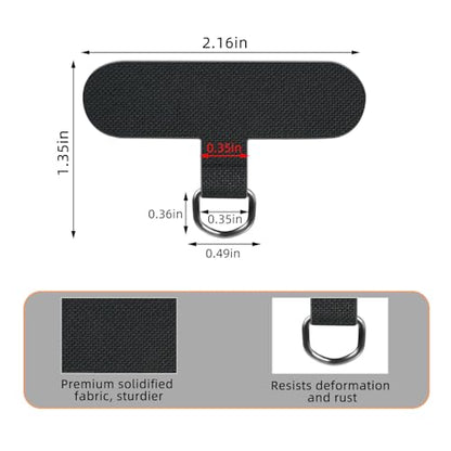 Phone Tether Tab, 8 Pack Adhesive-Free Phone Lanyard Tab with Loop