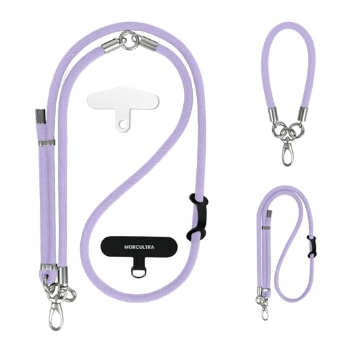 Phone Lanyard, 3 Ways to Wear: Crossbody, Neck and Wrist Strap - color: Purple