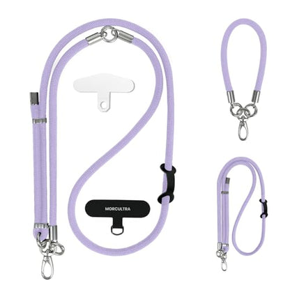 Phone Lanyard, 3 Ways to Wear: Crossbody, Neck and Wrist Strap - color: Purple