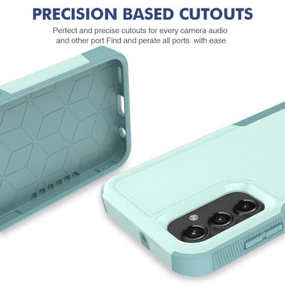 for Galaxy A15 5G Phone Case, [Military Grade Drop Tested] with HD Screen Protector, Dual Layer Protective Heavy Duty Cell Phone Cover Non-Slip Shockproof Case for Samsung Galaxy A15 5G (Green) - color: Green