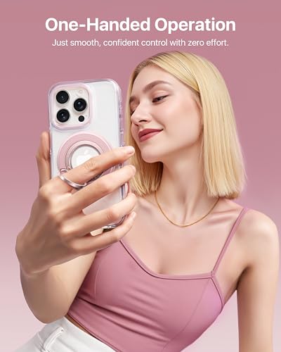 andobil [2026 3rd Gen Stability] Magnetic Phone Ring Grip for MagSafe, Pink - color: Pink
