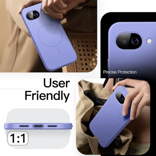 JETech Magnetic Slim Case for Google Pixel 10a, Lavender | Compatible with MagSafe, Anti-Slip Grip, Full Camera Lens Protection, Ultra-Thin Lightweight, Matte Finish Phone Cover - color: Lavender