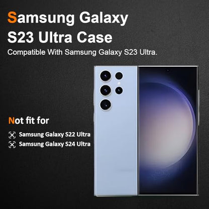 Silicone Clear Samsung Galaxy S23 Ultra Case,Thin with Comfort Grip | Soft Slim-Fit TPU Galaxy S23 Ultra Phone Cover,Non-Slip,Shockproof Protection,Scrath-Resistant - size: galaxy s23 ultra case