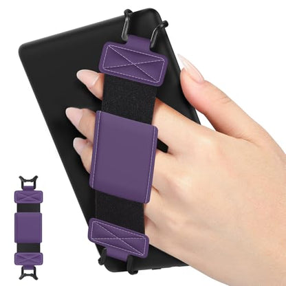 MoKo Soft Hand Strap for 6-8" Kindle eReaders Fire Tablet, Deep Purple - color: Deep Purple, style: Soft Pu Strap