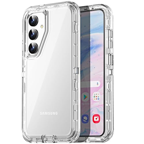 AICase for Samsung Galaxy S25 Plus Case Clear 3 in 1 Heavy Duty Drop Protection Full Body Rugged Shockproof/Dust Proof 3-Layer Military Protective Tough Durable Cover for Galaxy S25 Plus 6.7"_1 - color: Clear, size: Samsung Galaxy S25 Plus