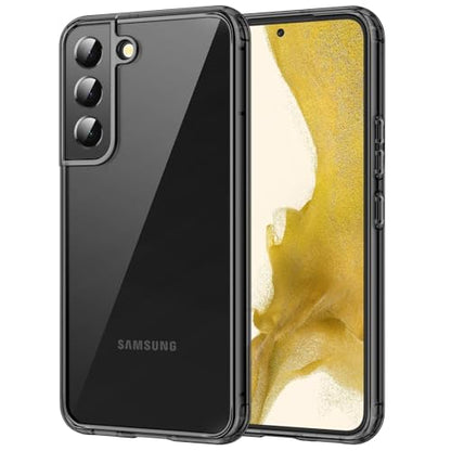 JETech Case for Samsung Galaxy S22, Anti-Yellowing, Black | Shockproof Protection, Scratch Resistant Hard PC Back, Durable Transparent TPU Bumper - color: Black