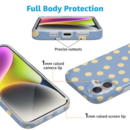 Casely iPhone 16 Case | in the Spotlight | Pastel Polka Dot | Compatible with MagSafe | Classic Ultra Thin Design - color: In the Spotlight | Pastel Polka Dot, size: Iphone 16