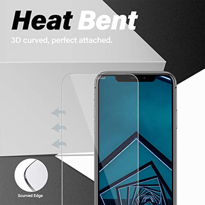 BIGFACE iPhone 11 Screen Protector + Camera Lens Protectors, [2 + 2 Pack] Premium HD Clear Tempered Glass, 9H Hardness, HD Clarity, Anti- Scratch, 3D Curved Accuracy Anti-Bubble Film - size: iPhone 11（6.1"）