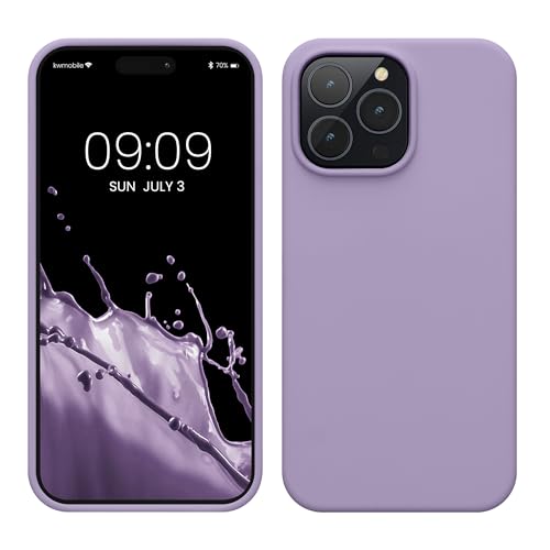 kwmobile Case for iPhone 14 Pro Max Case - Slim Soft TPU Silicone Cover - Works with Wireless Charging - Violet Purple - color: violet purple, size: iPhone 14 Pro Max