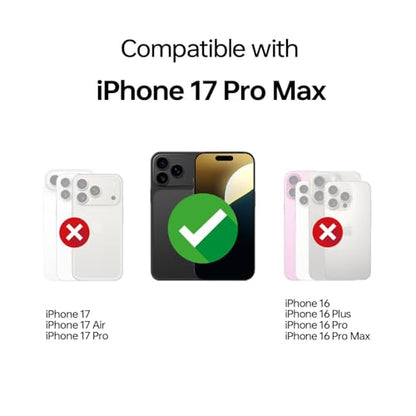 Magnetic for iPhone 17 Pro Max Case Clear with [Camera Control Cover] [Compatible with MagSafe] Slim & Non-Slip Frosted Hard PC Back & Soft TPU Bumper Matte Phone Cover for 17 Pro Max 6.9" - size: iPhone 17 Pro Max