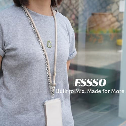 Clip and Go Strap for Phone with Wallet Crossbody, Bling Crystal Phone Strap Crossbody for Hands-Free Style - color: Beige Apricot