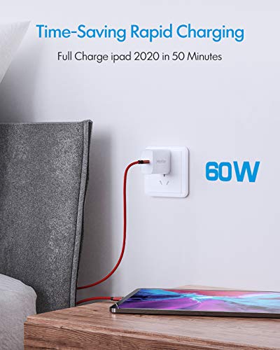 CLEEFUN USB C to USB C Cable 1ft, 5-Pack C to C Cable Fast Charging 60W - color: Red, size: 1ft+1ft+1ft+1ft+1ft