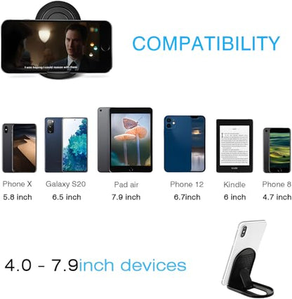 [3-Pack] Cell Phone Stand for Desk, Portable Foldable iPhone Stand Holder Stand, Adjustable Multi-Angle Desktop Cradle for New iPhone 17 16 15 14 Pro Max, Tablet, Travel Airplane Essentials, FaceTime - color: 3Pack Black+White+Pink