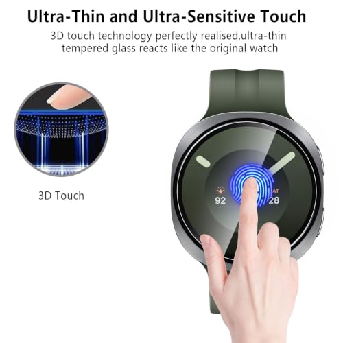 6-Pack Tempered Glass for Samsung Galaxy Watch 9 40mm Watch Screen Protector, 9H Hardness HD Clear Anti-Scratch Tempered Glass Protection Film for Galaxy Watch9 40mm, Bubble Free Anti Scratch - size: Galaxy Watch 9 40mm