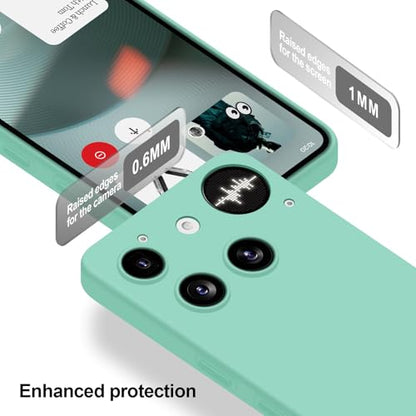Silicone Case for Nothing Phone 3, Mint Green | Soft Silicone Silky Touch Easy Clean, Shockproof Slim Phone Cover, Upgraded Camera Protection, Anti-Scratch Microfiber Lining - color: Mint, size: Nothing Phone 3