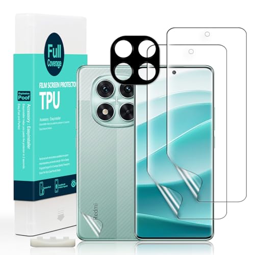 Ibywind Screen Protector For Xiaomi Redmi Note 14 Pro 5G 6.67"(2 Pcs),Flexible TPU Film,With 1Pc Camera Lens Protector,1Pc Back Film,Bubble Free[Easy to install] - size: Redmi Note 14 Pro 5G 6.67 inch