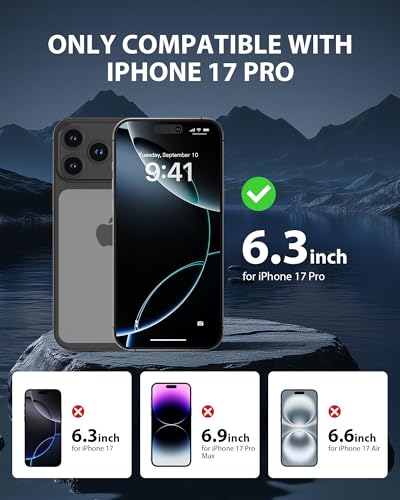 GIGKISS 2 Pack for iPhone 17 Pro Matte Screen Protector 6.3 inch, Anti-Fingerprint Anti-Glare Screen Protector Tempered Glass Easy Installation - size: for iPhone 17Pro 6.3 inch - Matte
