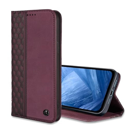 Wallet Case for Google Pixel 9/9 Pro 2024 6.3 inch - [Strong Magnetic] PU Leather Folio Flip Case with Card Holder Kickstand Protective Phone Cover - Wine red - color: Wine Red, size: Google Pixel 9/9 Pro 6.3"